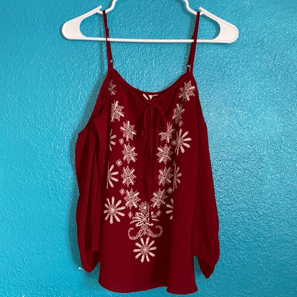 Deep Red blouse